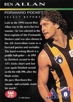 1995 Select AFL - All-Australian Team #AA4 Ben Allan Back
